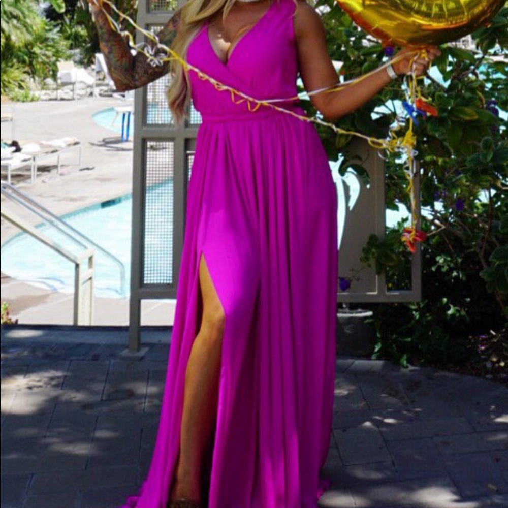 Fuchsia maxi dress